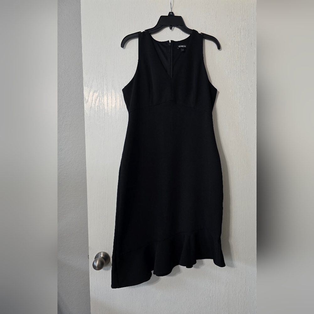 Express Black Halter Sheath Mini Dress